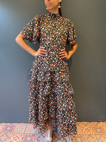 Froo Froo Dress in Floral Vintage Cotton - front view 2