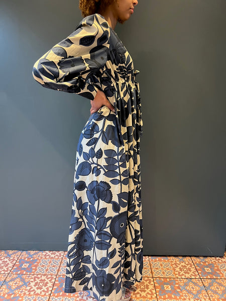 Percy Dress in Blue - side view
