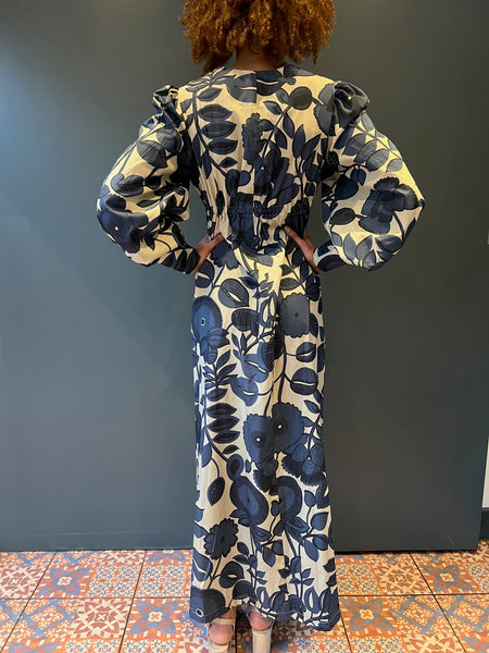 Percy Dress in Blue - back view 1