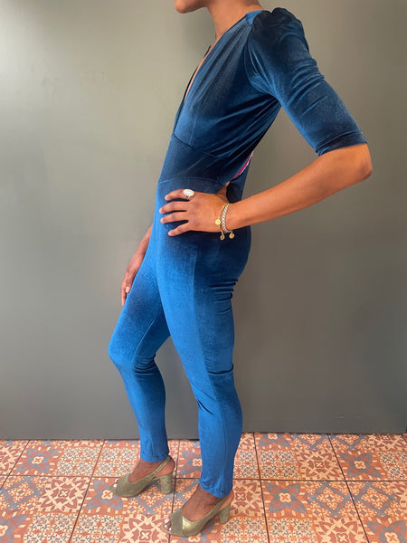 Ziggy Stardust Velvet Jumpsuit - side on