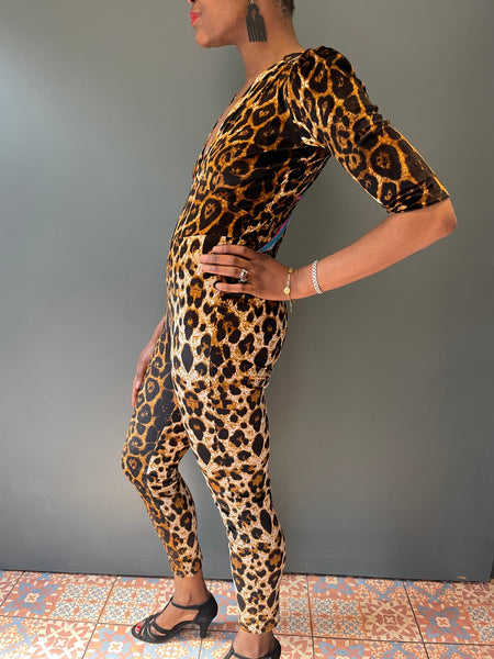 Jumpsuit in Leopard Print - side view