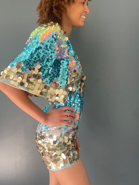 Betty Turquoise Playsuit - side