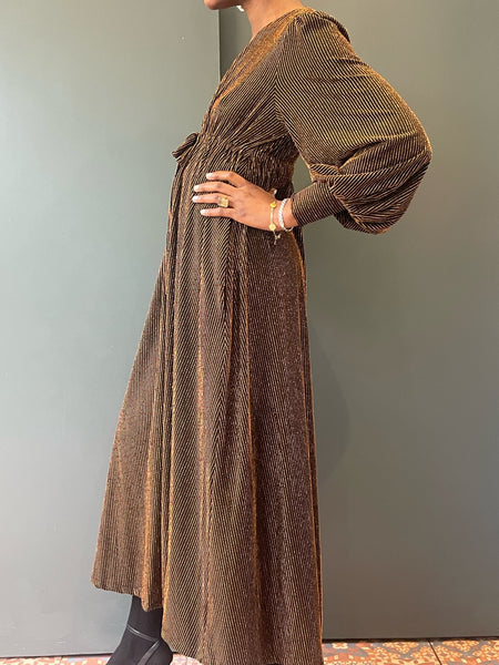 Percy Dress in Gold - side view