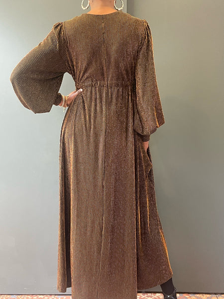 Percy Dress in Gold - back view