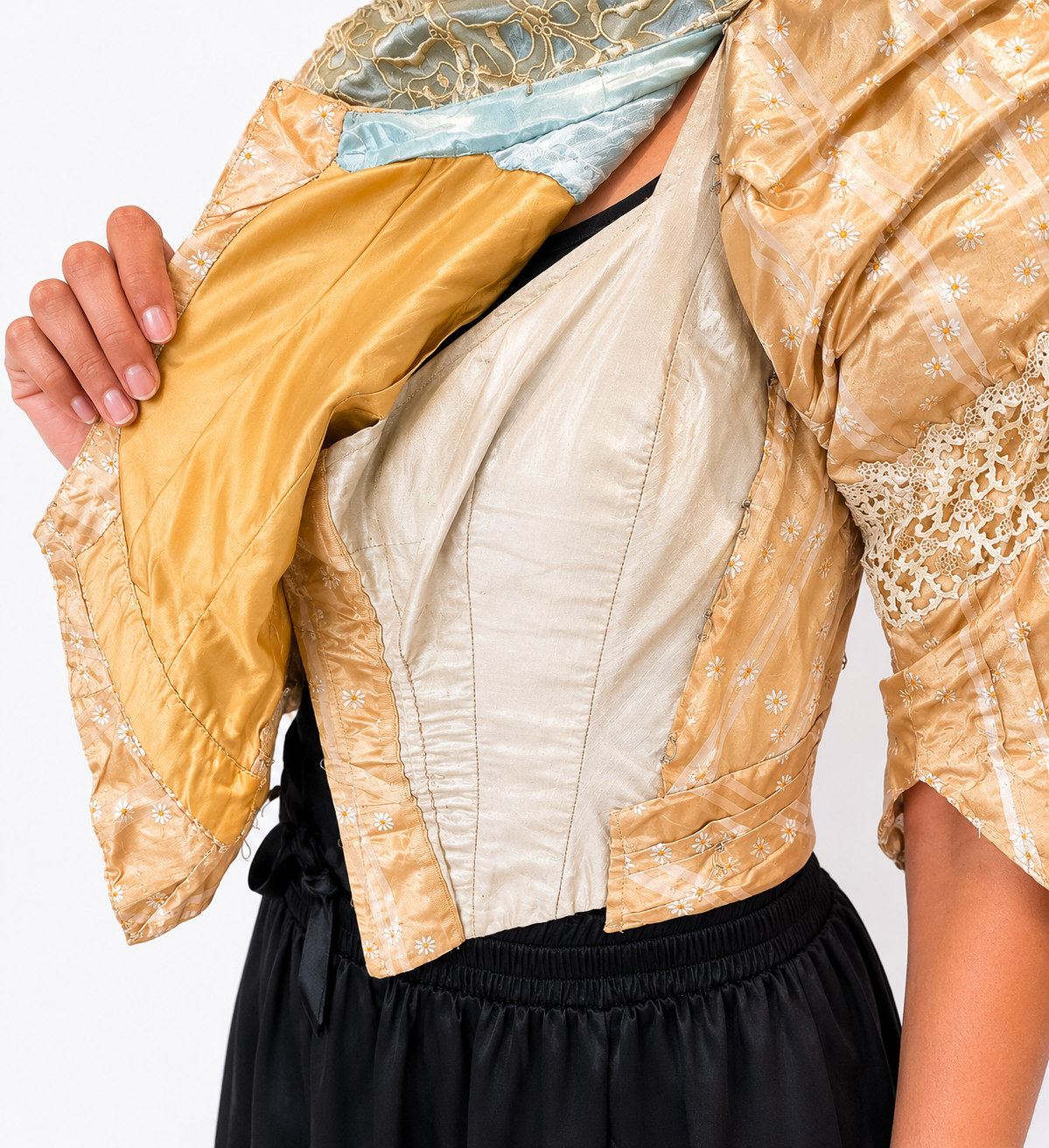 Victorian Pale Gold Corseted Jacket