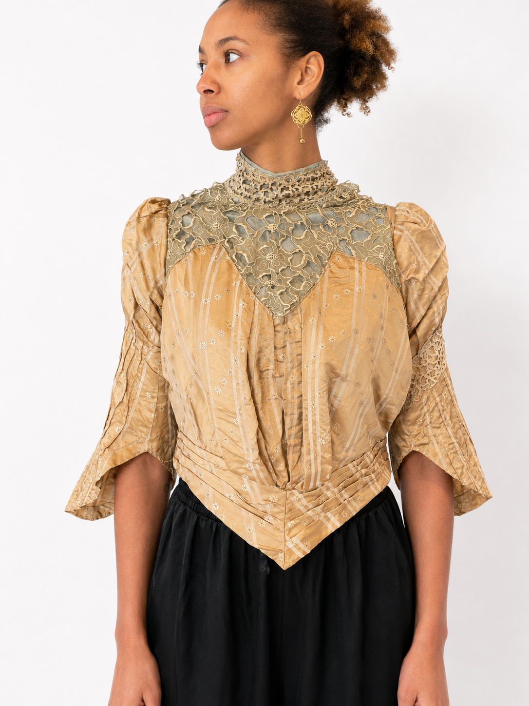 Victorian Pale Gold Corseted Jacket