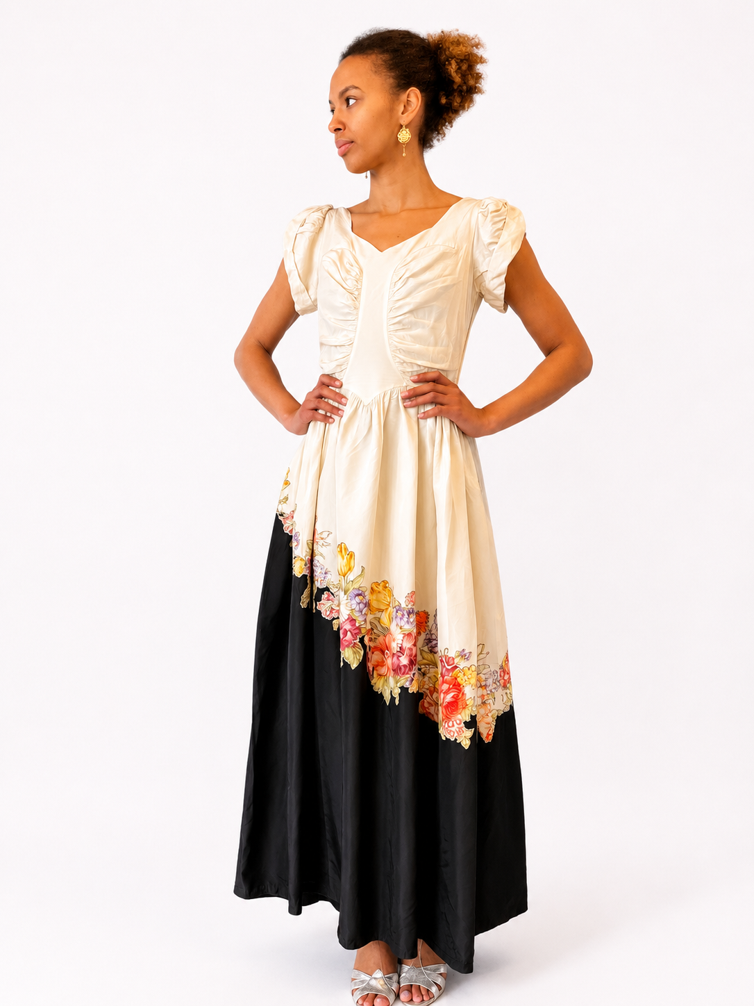 cocktail dress 1940s 1940s/50s Silk Evening Cocktail Dress – WOO WOO BOUTIQUE