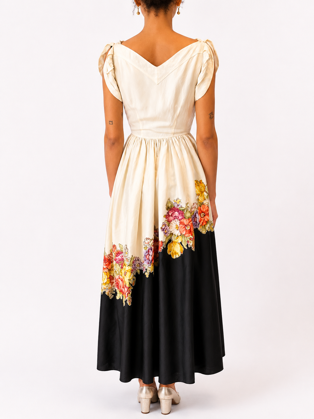 1940s/50s Silk Evening Cocktail Dress