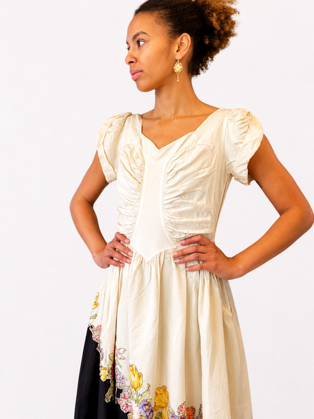 1940s/50s Silk Evening Cocktail Dress