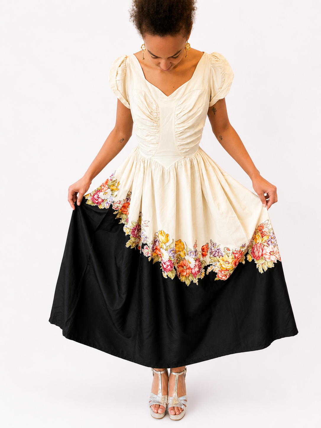 1940s/50s Silk Evening Cocktail Dress