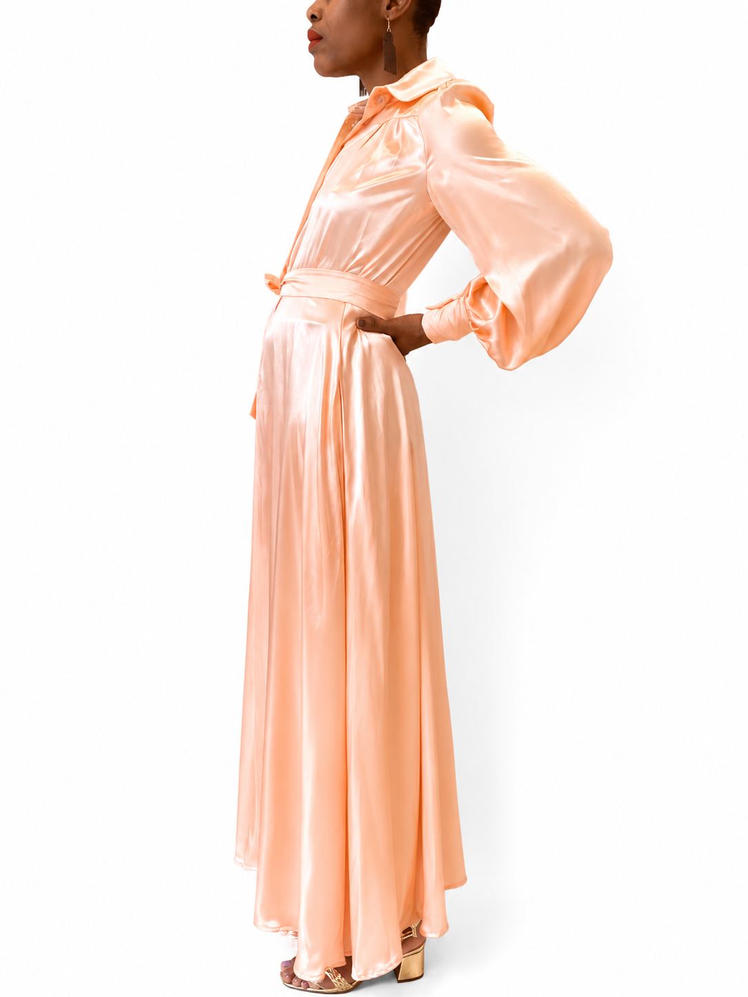 Varon Dress in Peach Blush