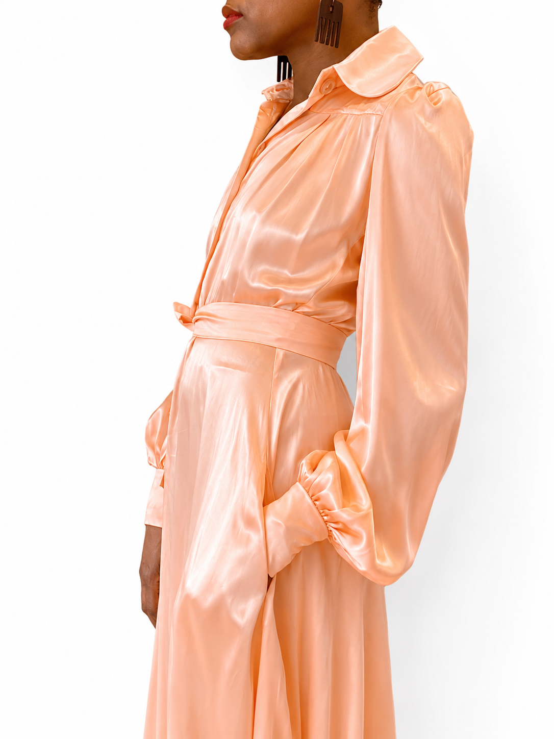 Varon Dress in Peach Blush
