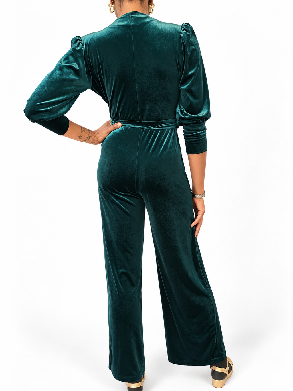 Dancing Queen Green Velvet Jumpsuit