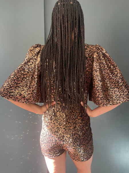 Sophie B Playsuit in Leopard Print