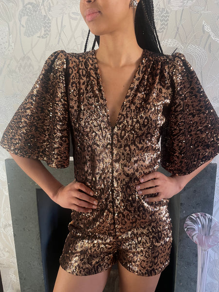 Sophie B Playsuit in Leopard Print