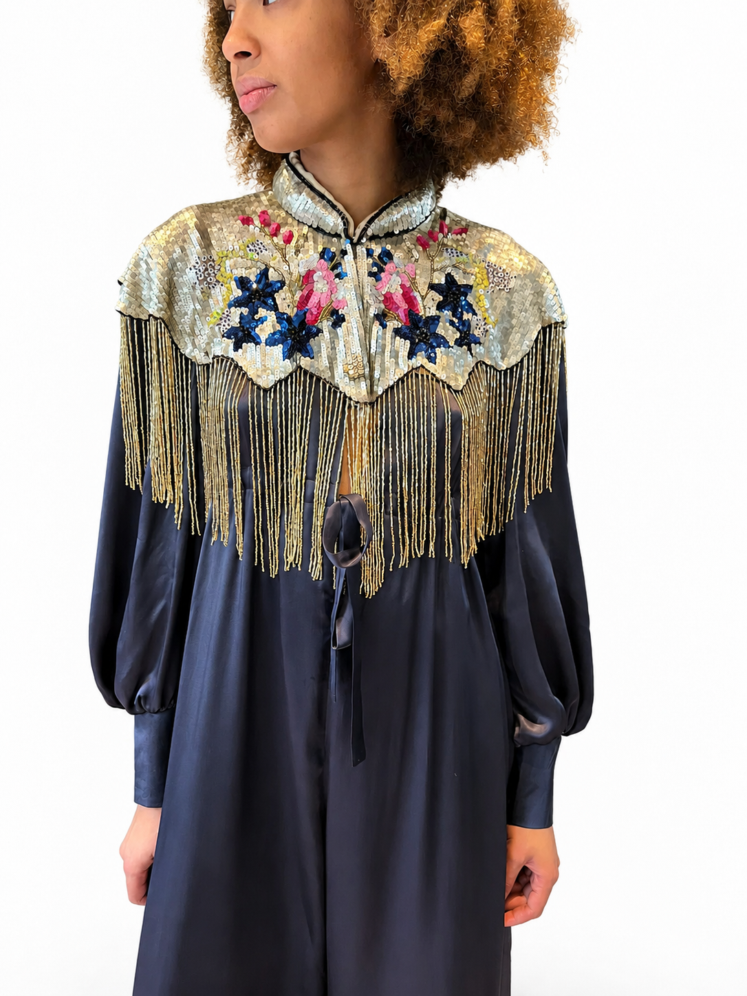 Tipperleyhill Floral Sequin Cape