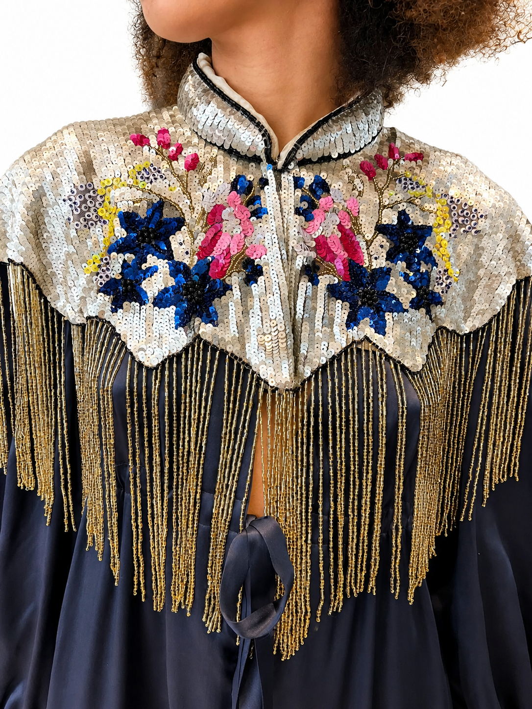 Tipperleyhill Floral Sequin Cape