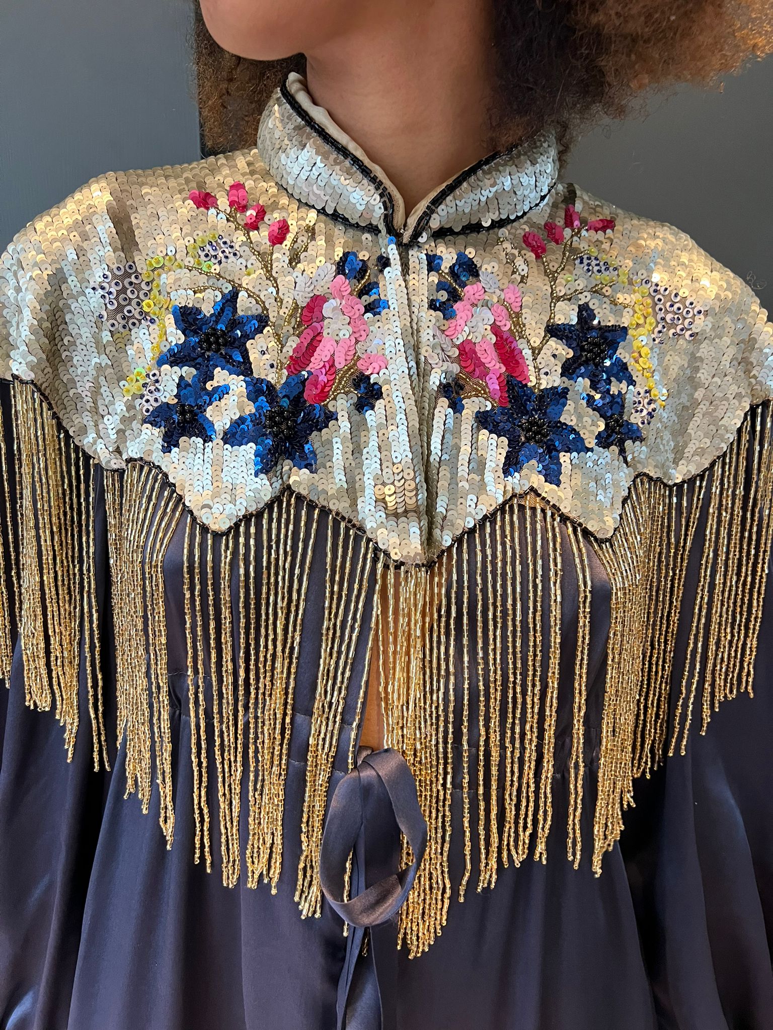 Tipperleyhill Floral Sequin Cape