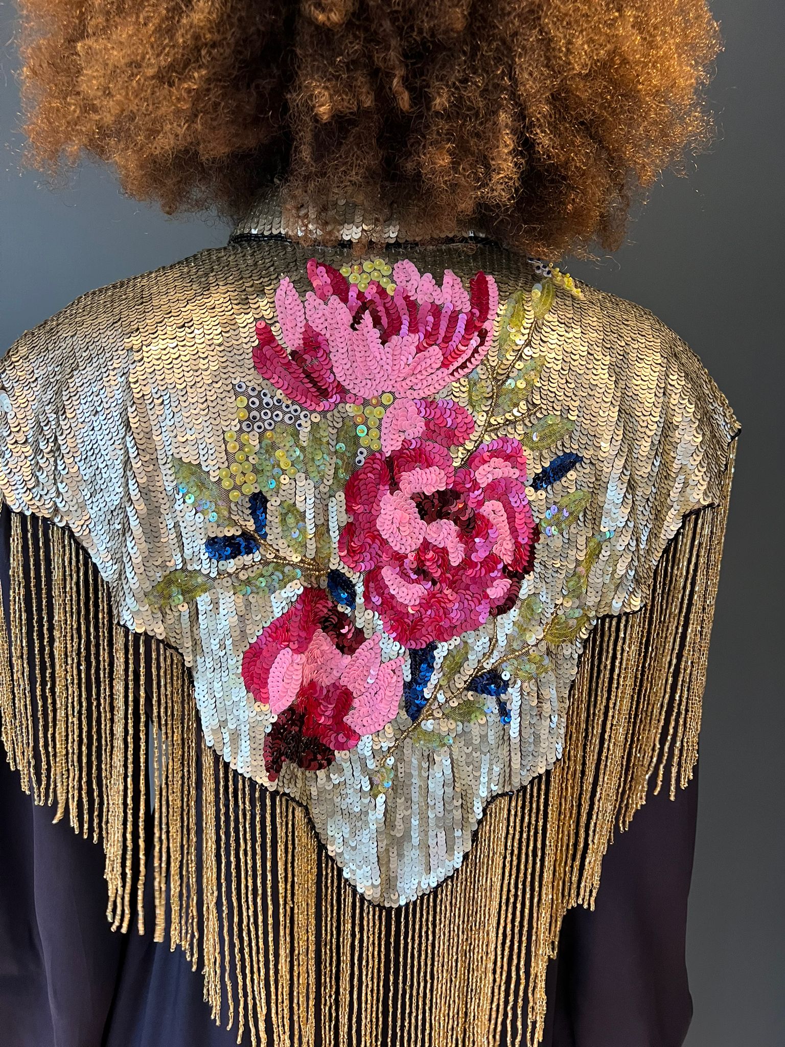 Tipperleyhill Floral Sequin Cape