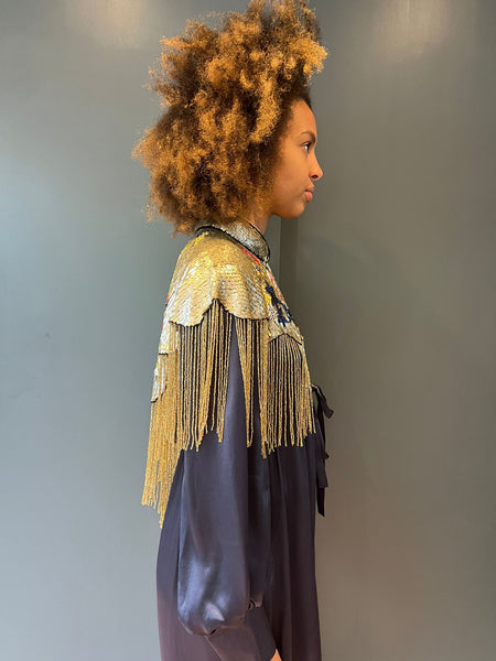 Tipperleyhill Floral Sequin Cape