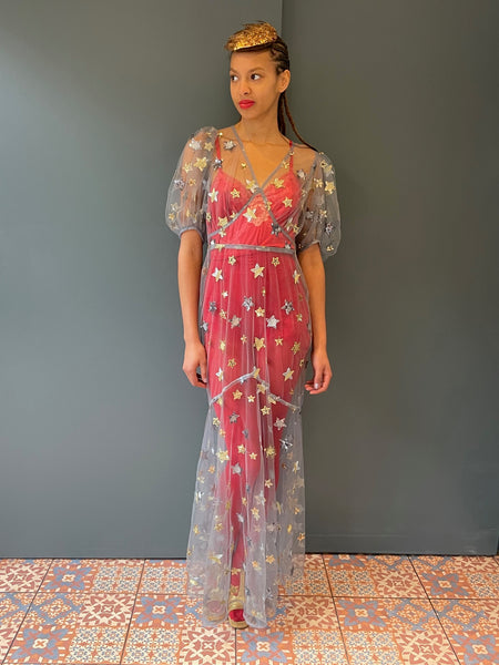 Sheer Sequin Dress from Woo Woo Boutique - front view standing