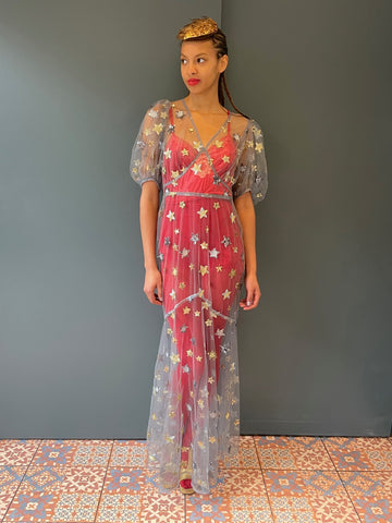 Sheer Sequin Dress from Woo Woo Boutique - front view standing