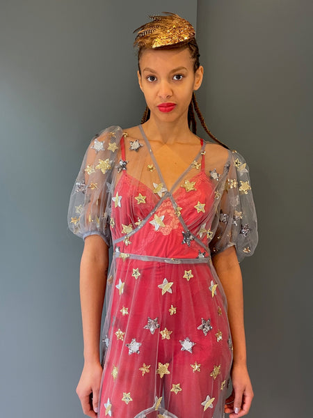 Sheer Sequin Dress from Woo Woo Boutique - front view detail