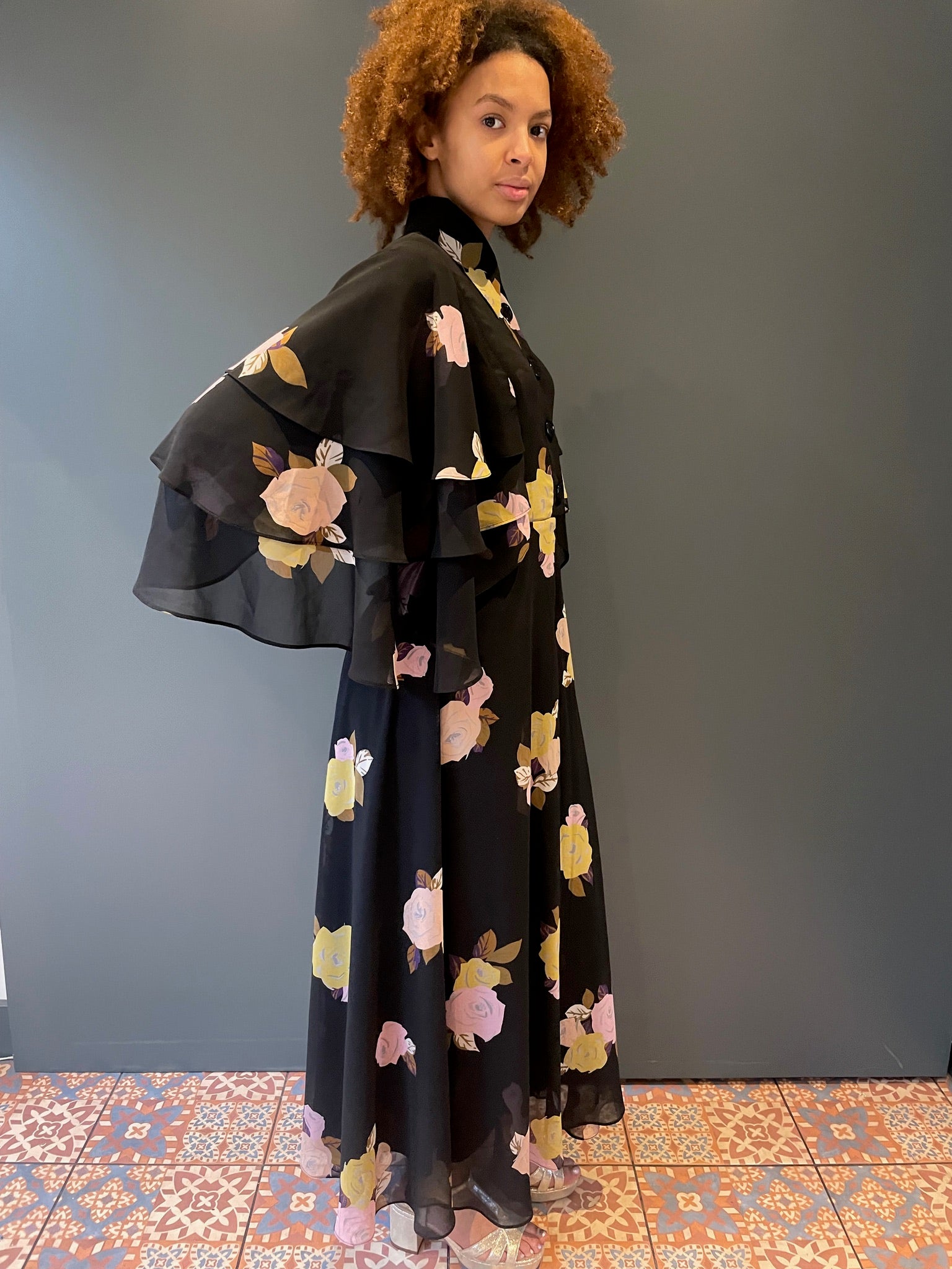 Maxi Cape Dress - side view