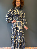 Prairie Dress in Blue - front view close up