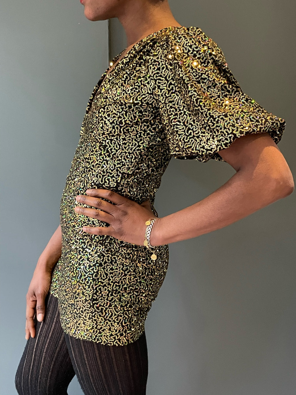 See the Sophie B Playsuit in Gold  sideview