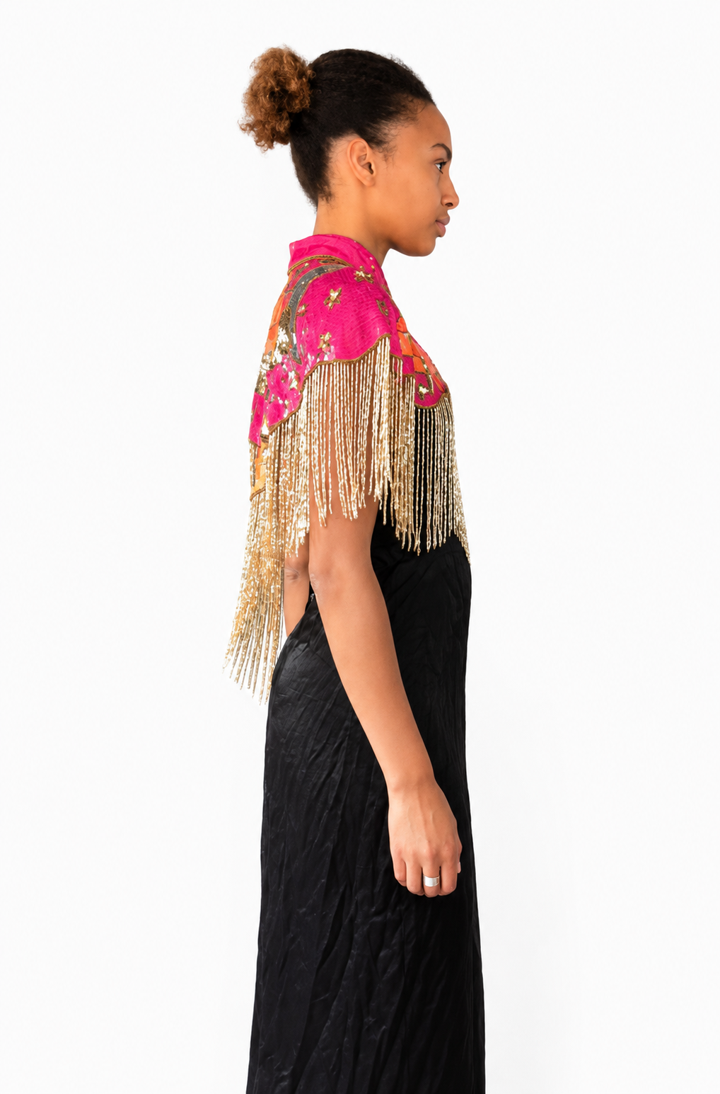 Dreams Sequin Cape in Pink Rainbow
