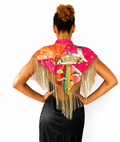 Dreams Sequin Cape in Pink Rainbow