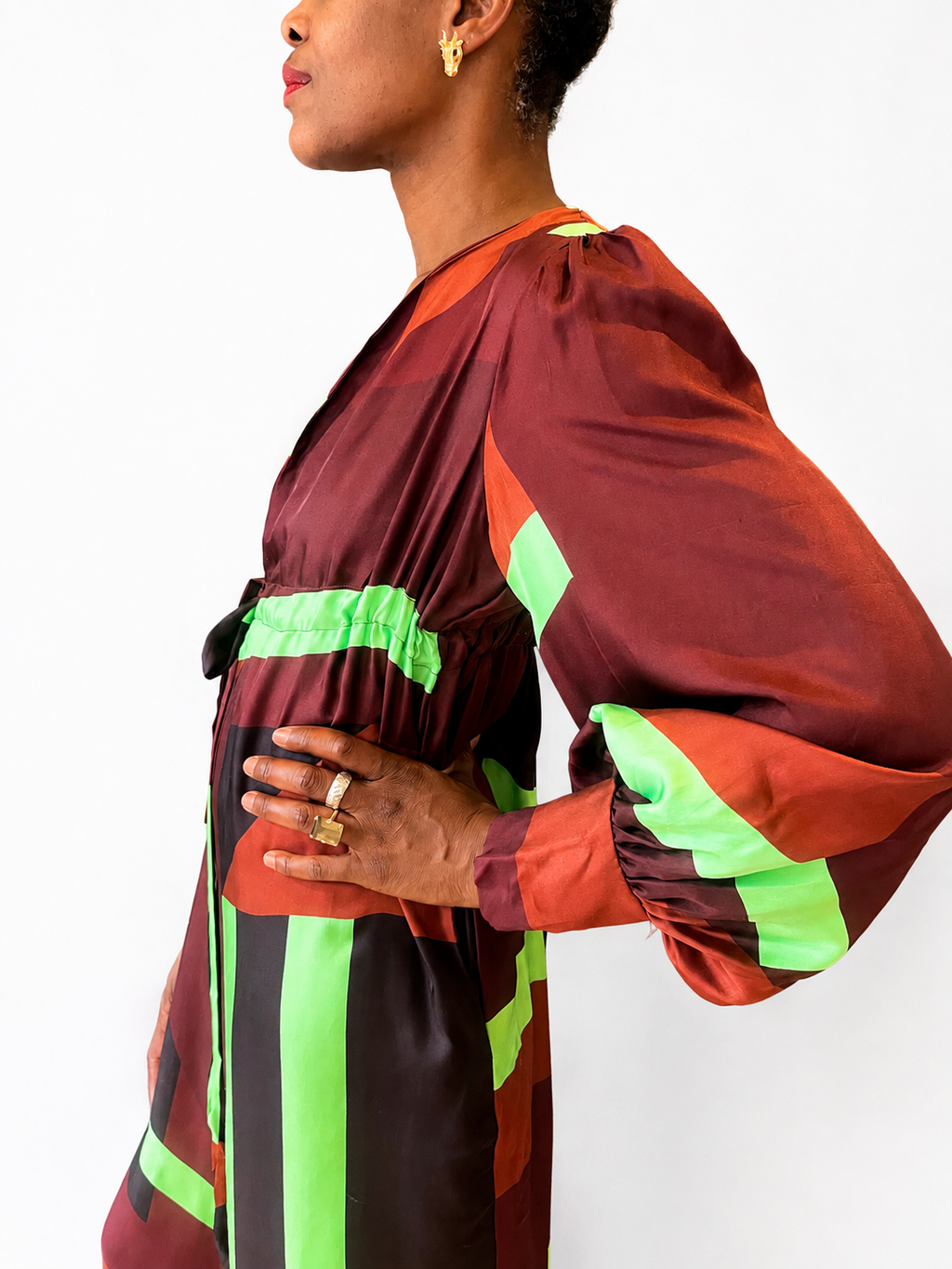 Aurora Multicoloured Silk Dress