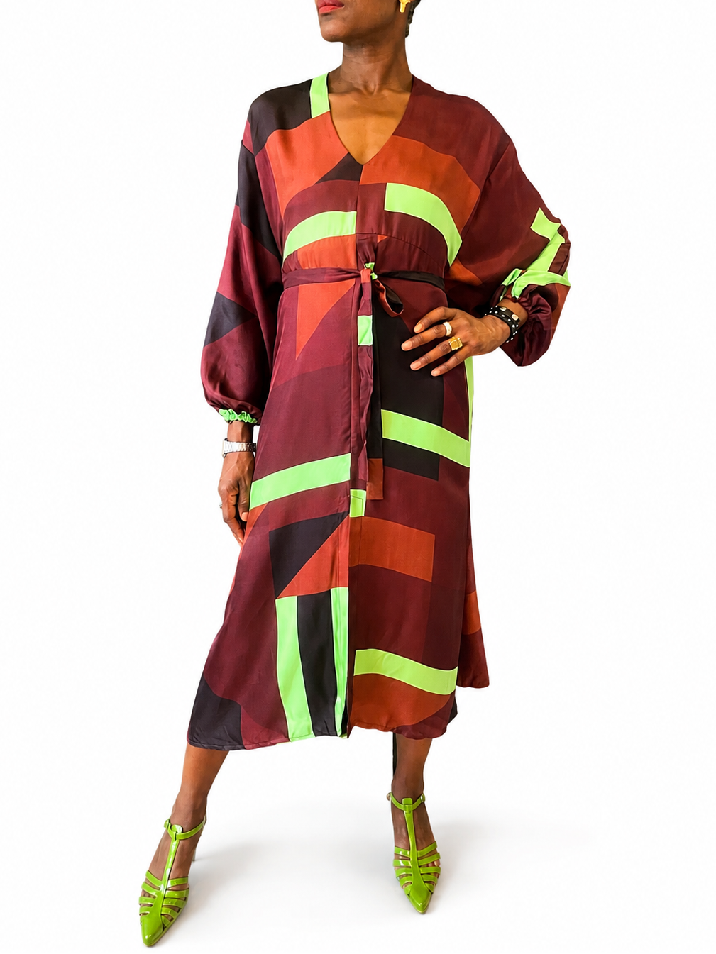 Aurora Multicoloured Silk Dress