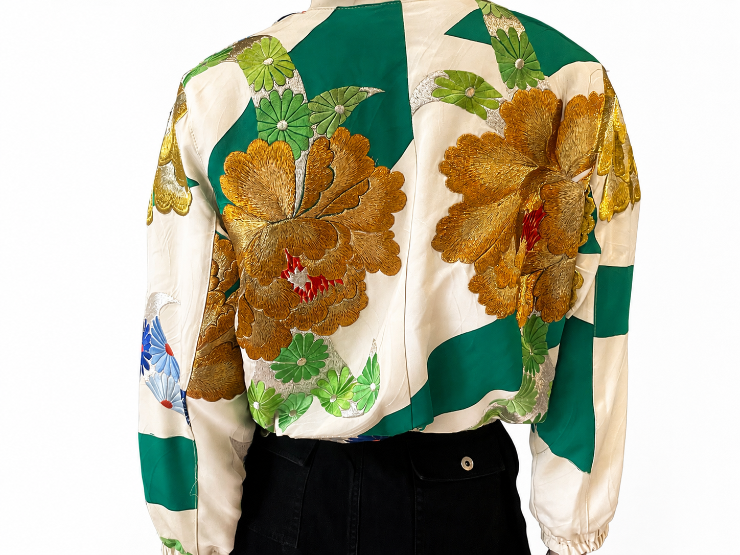 Japanese Kimono Silk Bomber Jacket