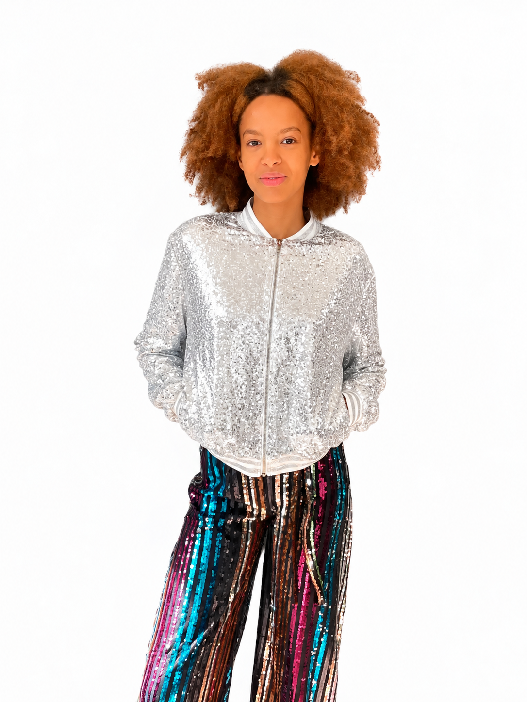 Silver Zappy Bomber Jacket