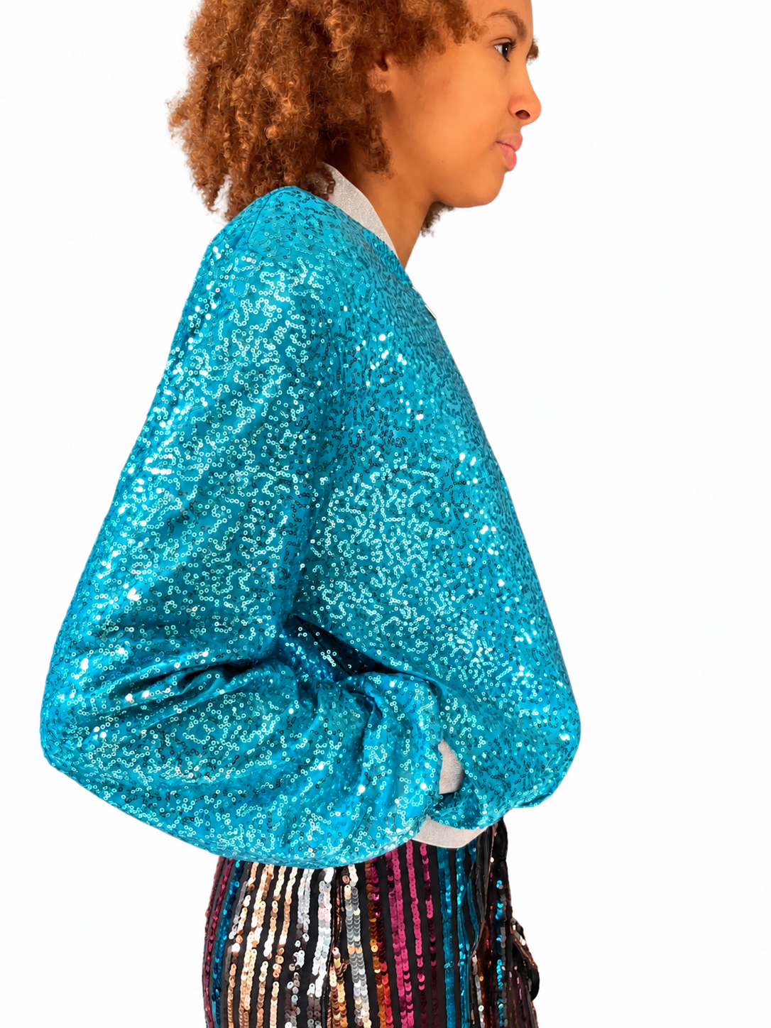 Turquoise Zappy Bomber Jacket