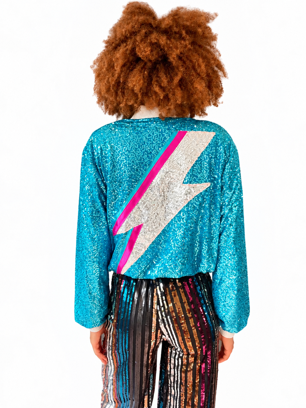 Turquoise Zappy Bomber Jacket