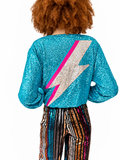 Turquoise Zappy Bomber Jacket
