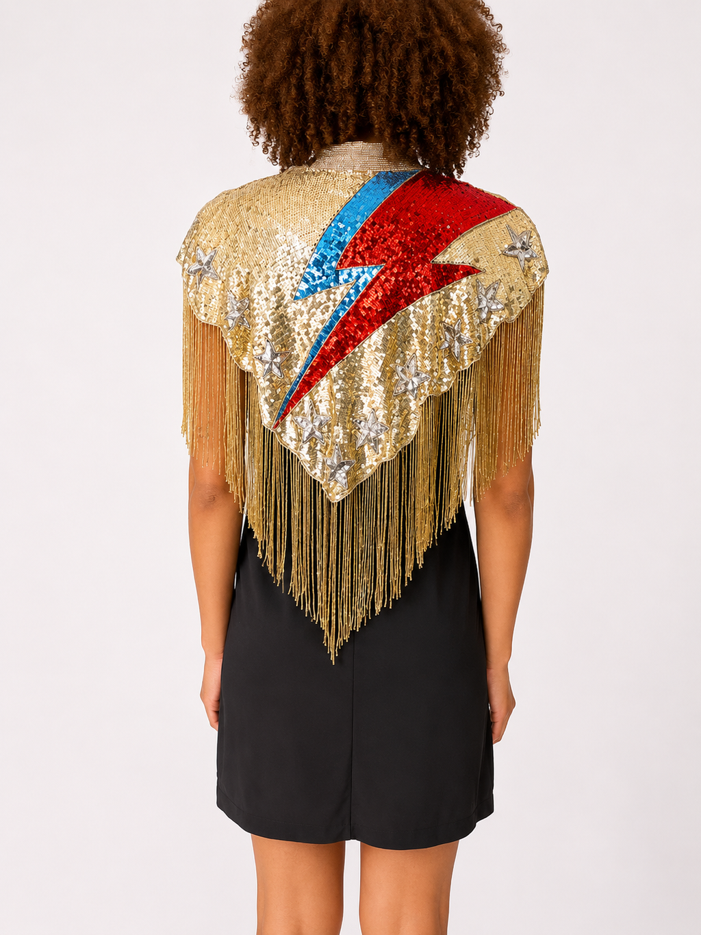 Gold Ziggy Sequinned Cape