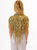 Gold Cleo Sequin Cape