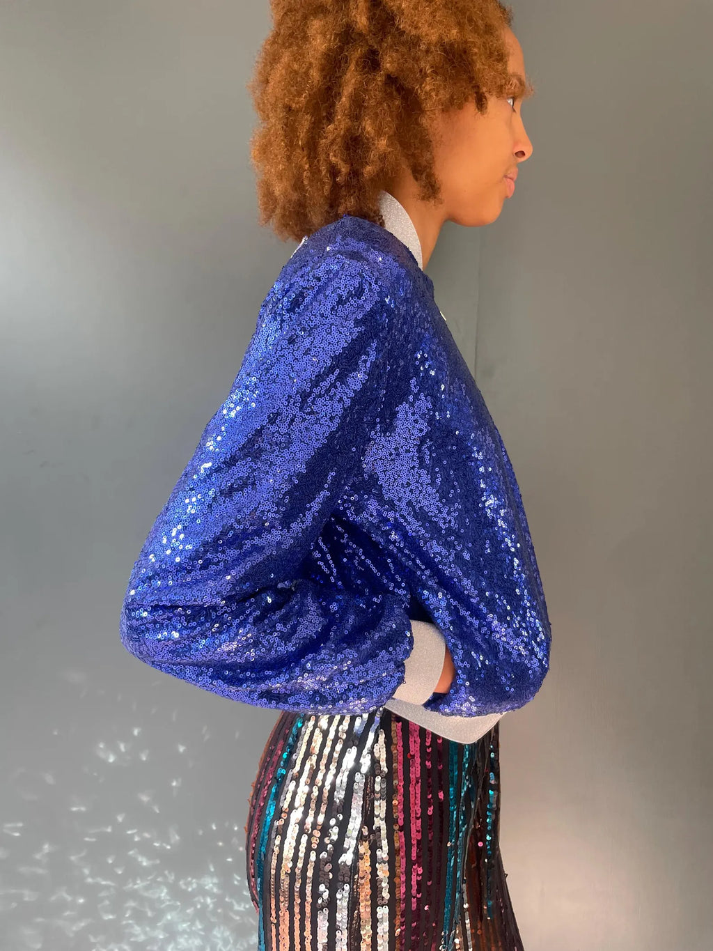 Royal Blue Zappy Bomber Jacket