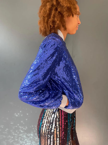 Royal Blue Zappy Bomber Jacket