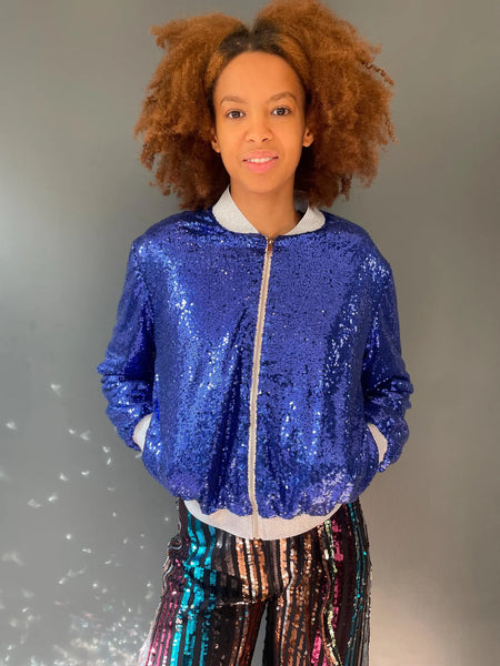 Royal Blue Zappy Bomber Jacket