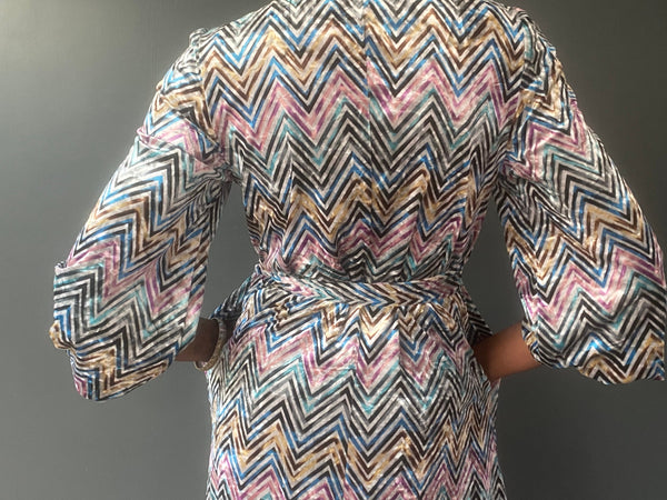 Babooska Wrap Dress - back view close up