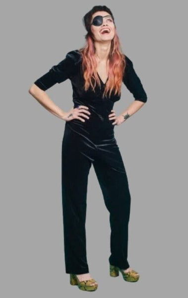 Ziggy Velvet Jumpsuit in Black