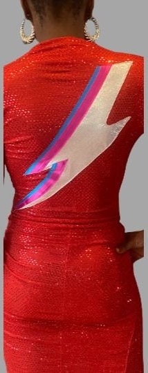 Red Body Con Ziggy Dress with Zap