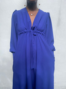 Percy Dress in Cobalt Blue Crepe