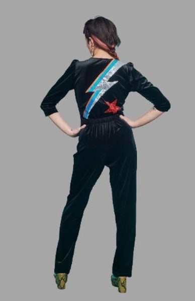 Ziggy Velvet Jumpsuit in Black