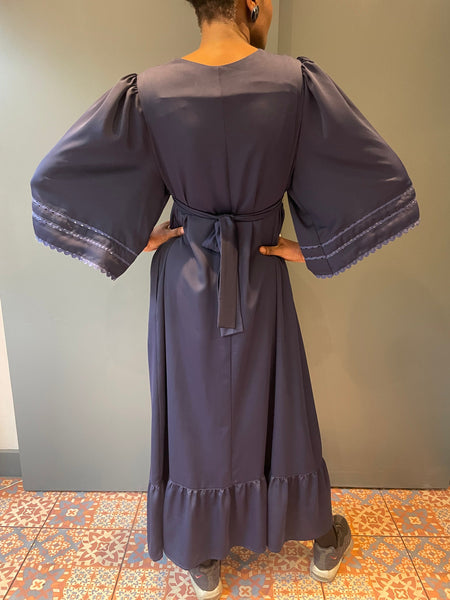 Rik Rak Navy Blue Dress with huge sleeves